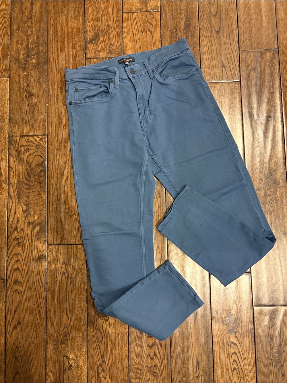 Banana Republic Slim Straight Pant in Slate Blue, Comfort-Flex Fabric
